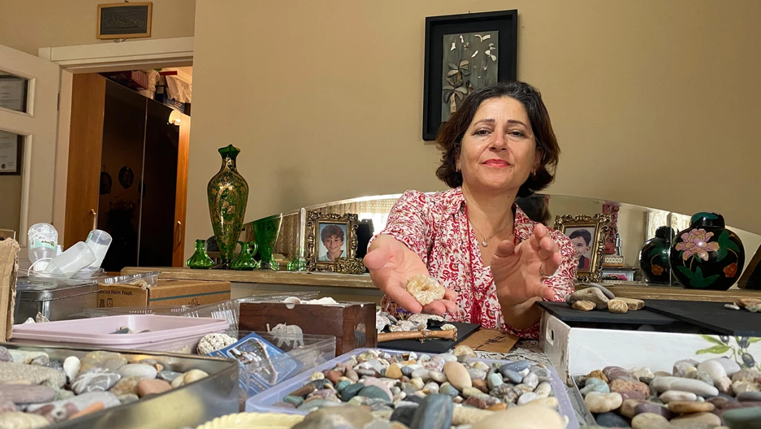 Çakıl taşları sanat eserine dönüştürülüyor