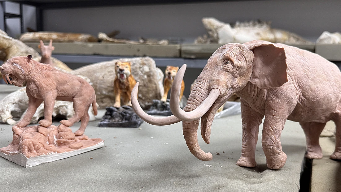 Dev hayvan fosillerinin minyatürleri yapılıyor