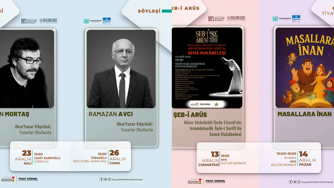 Kahramanmaraş’ta Aralık ayı kültür sanat dolu dolu geçecek