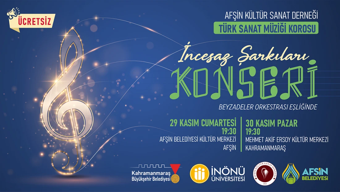 Kahramanmaraş’ta sanatseverlere İncesaz’lı iki gece
