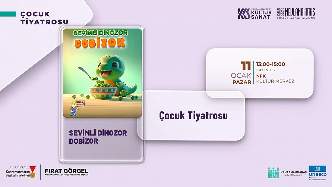 Sevimli Dinozor Dobizor minikleri eğlendirmeye geliyor