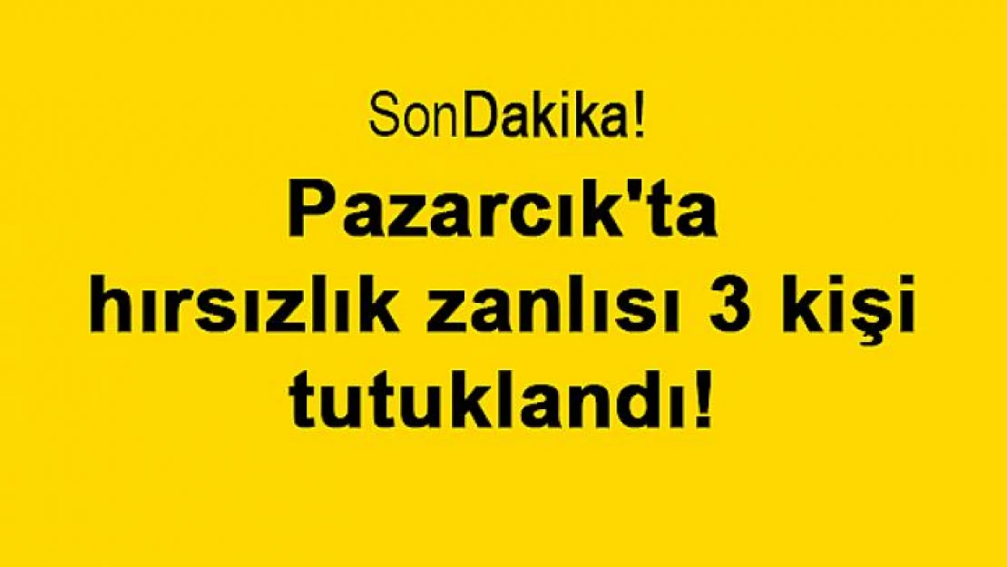 Pazarcık'ta hırsızlık zanlısı 3 kişi tutuklandı!