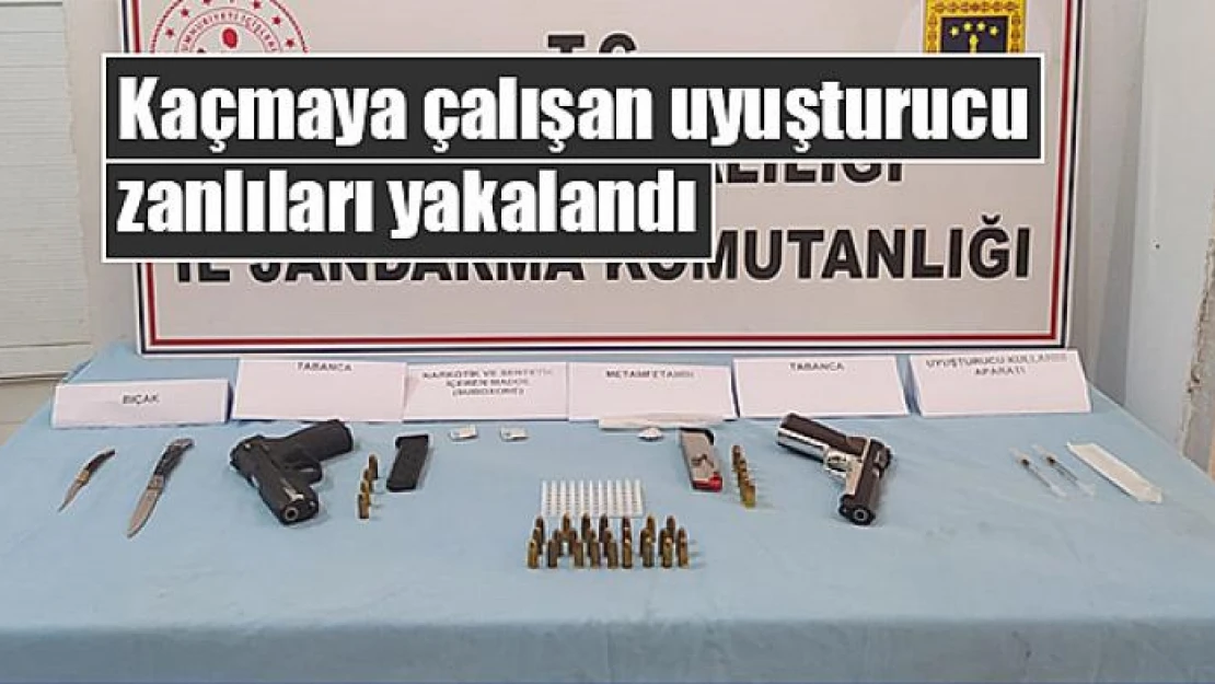 Kaçmaya çalışan uyuşturucu zanlıları yakalandı