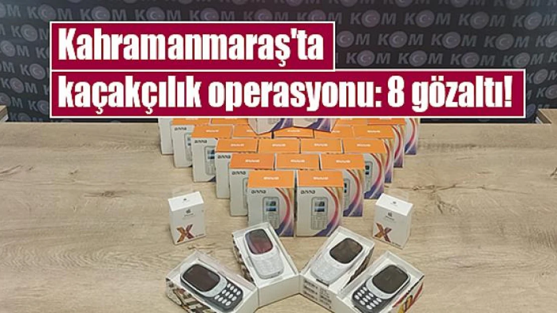 Kahramanmaraş'ta kaçakçılık operasyonu: 8 gözaltı