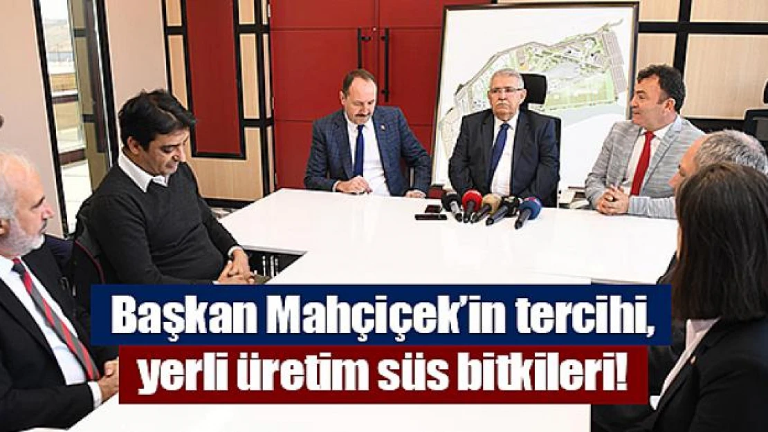 Başkan Mahçiçek'in tercihi, yerli üretim süs bitkileri!