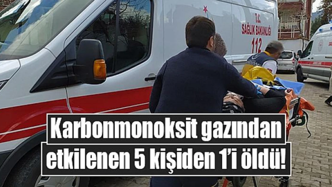 Karbonmonoksit gazından etkilenen 5 kişiden 1'i öldü!