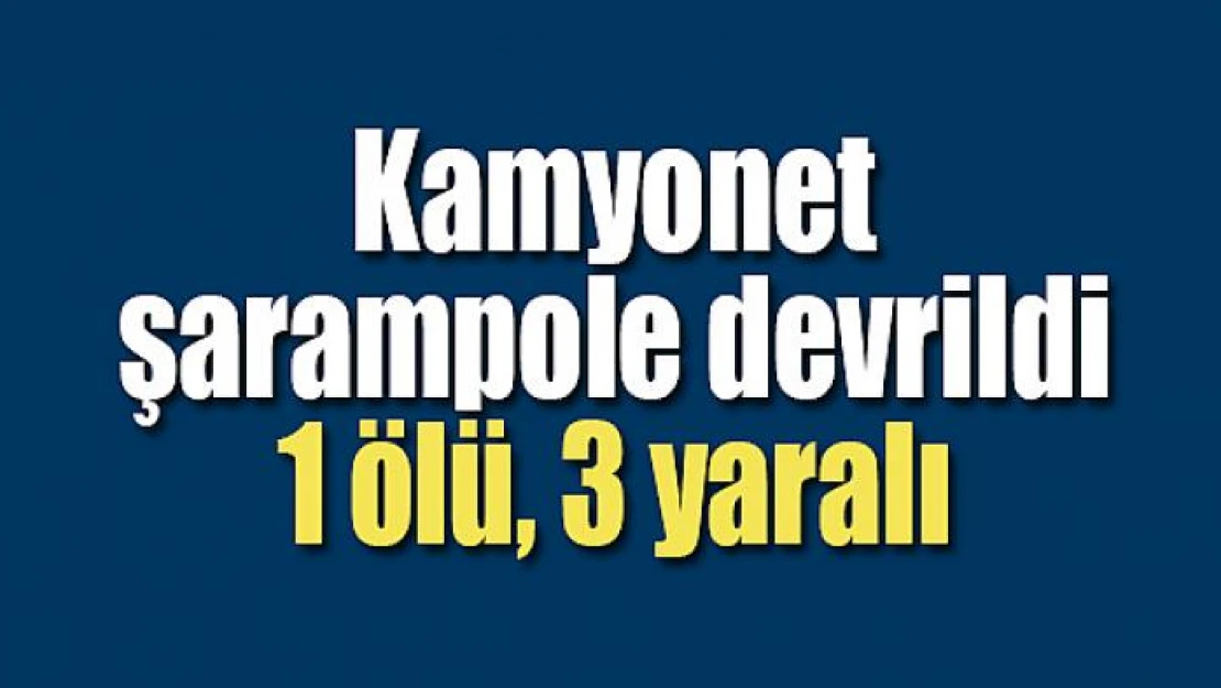 Kamyonet şarampole devrildi: 1 ölü, 3 yaralı