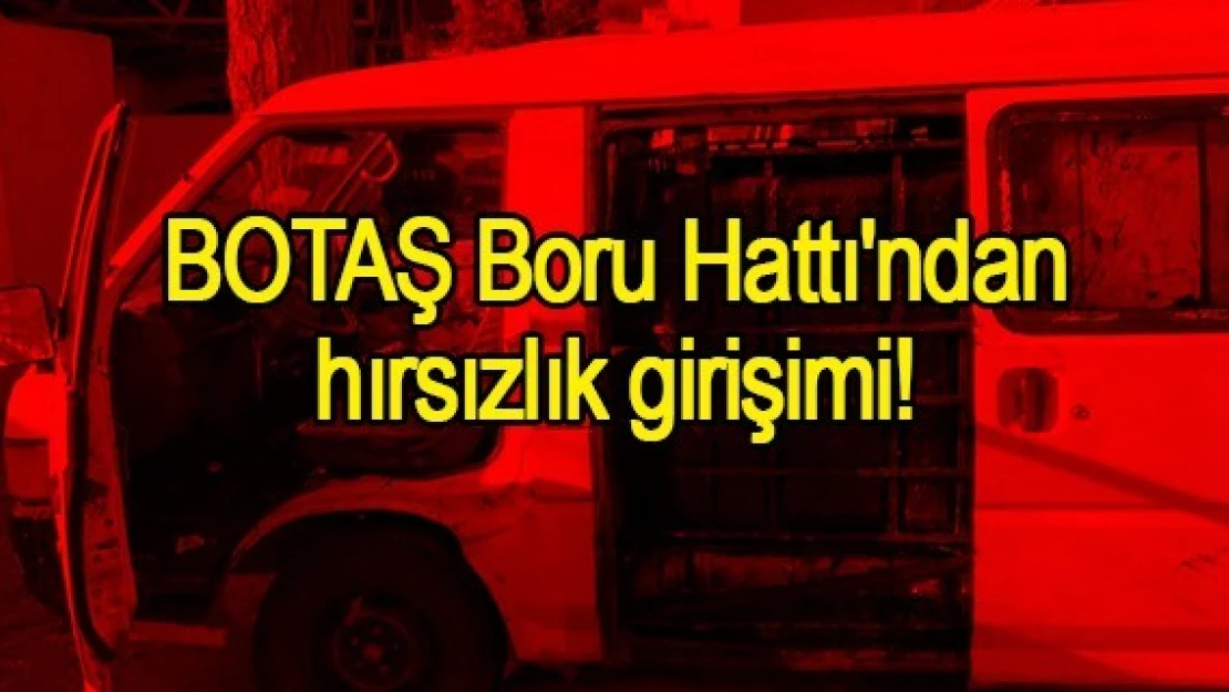 BOTAŞ Boru Hattı'ndan hırsızlık girişimi!