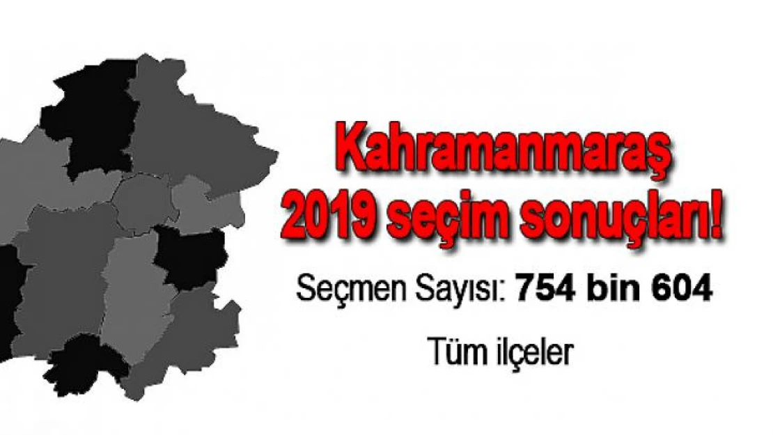 Kahramanmaraş 2019 seçim sonuçları!