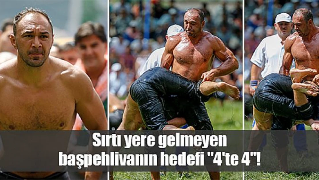 Sırtı yere gelmeyen başpehlivanın hedefi '4'te 4'!