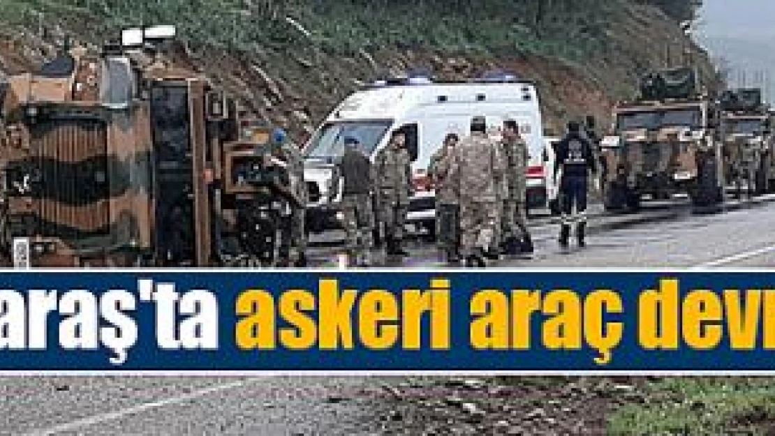 Kahramanmaraş'ta askeri araç devrildi: 2 yaralı!