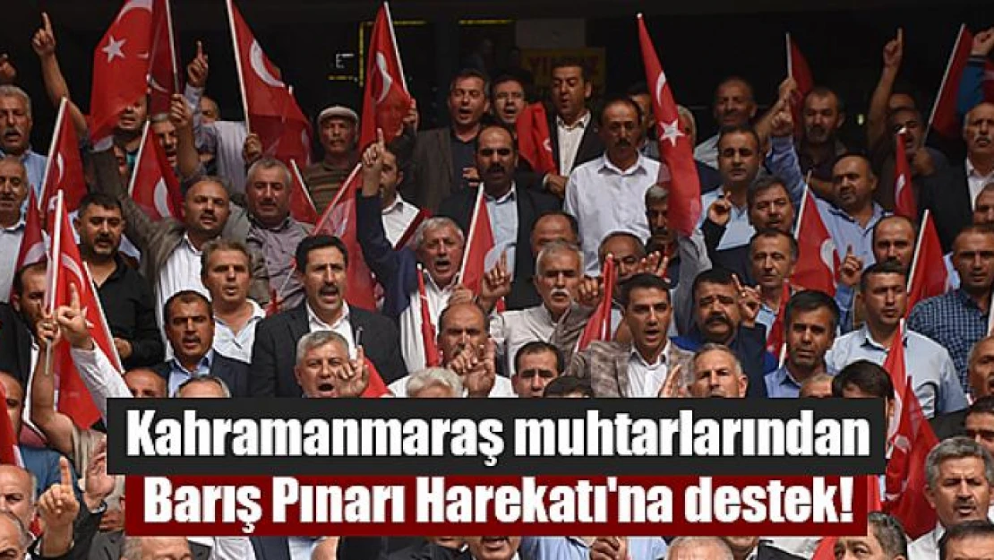 Kahramanmaraş muhtarlarından Barış Pınarı Harekatı'na destek!