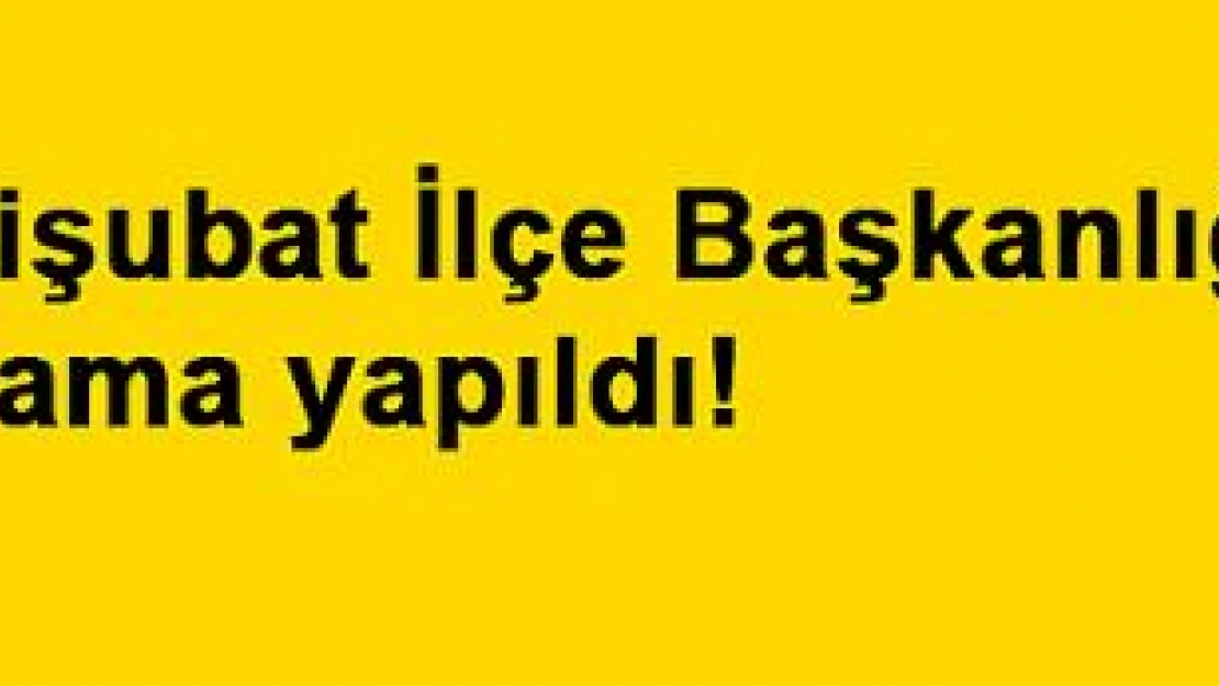 AK Parti Onikişubat İlçe Başkanlığına atama yapıldı!