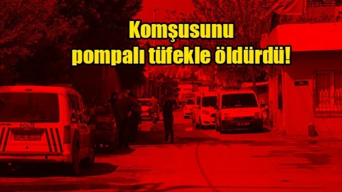 Komşusunu pompalı tüfekle öldürdü!