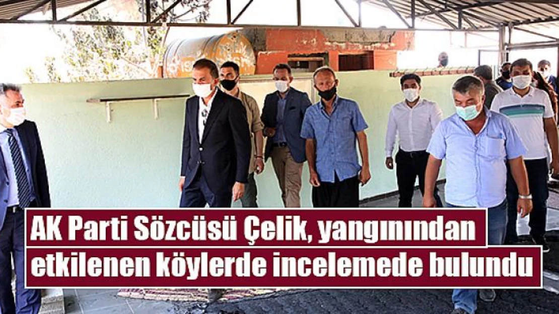 AK Parti Sözcüsü Çelik, yangınından etkilenen köylerde incelemede bulundu