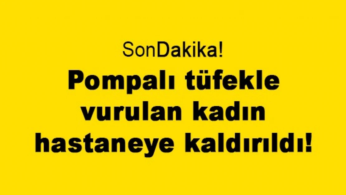 Pompalı tüfekle vurulan kadın hastaneye kaldırıldı!