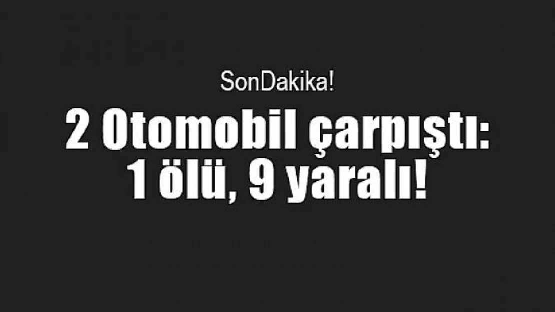 2 Otomobil çarpıştı: 1 ölü, 9 yaralı!