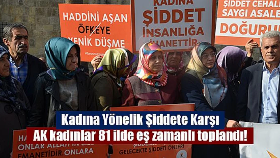 Kadına Yönelik Şiddete Karşı AK kadınlar 81 ilde eş zamanlı toplandı!