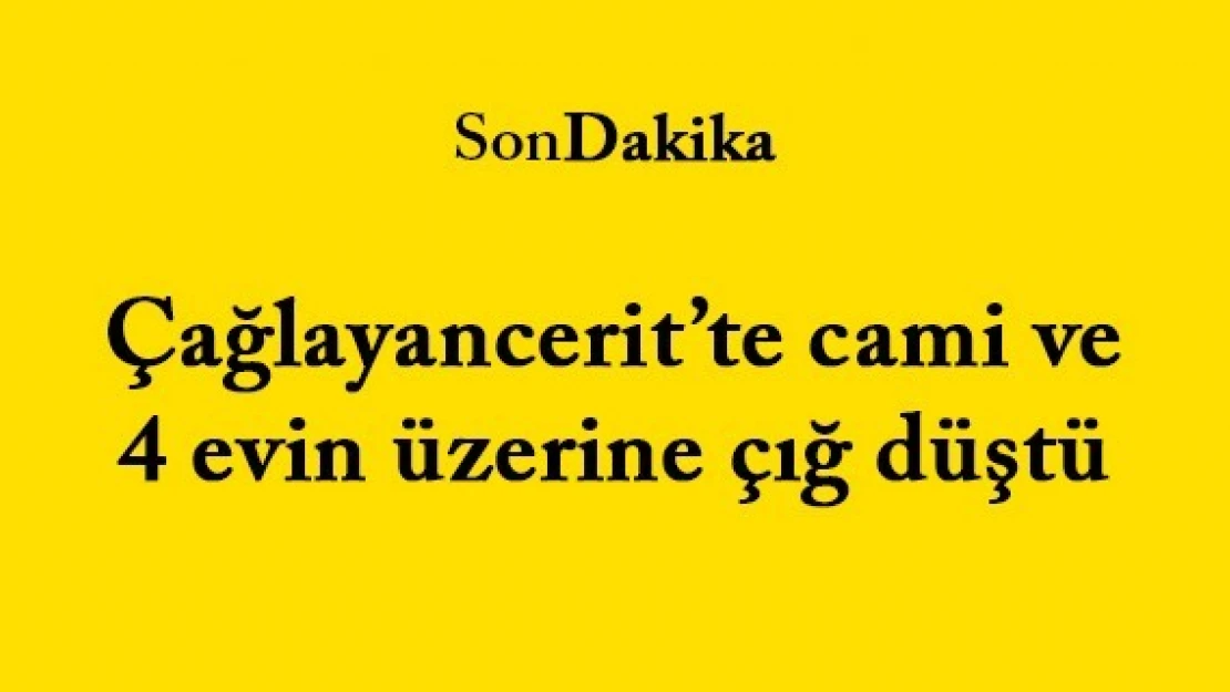 Çağlayancerit'te cami ve 4 evin üzerine çığ düştü!