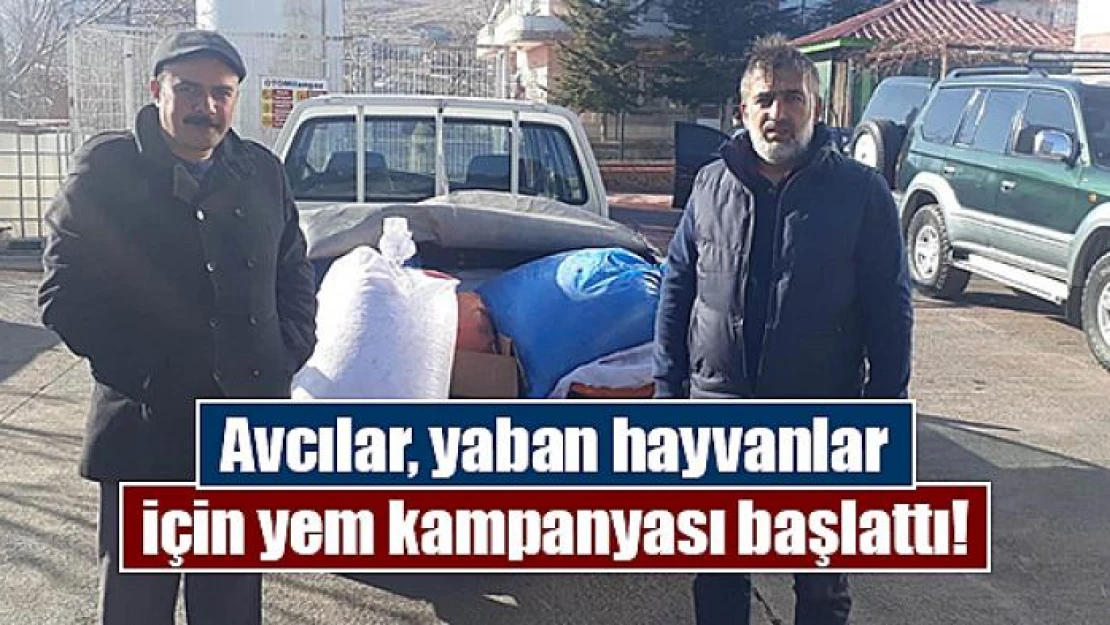 Kahramanmaraş'ta avcılar, yaban hayvanlar için yem kampanyası başlattı!