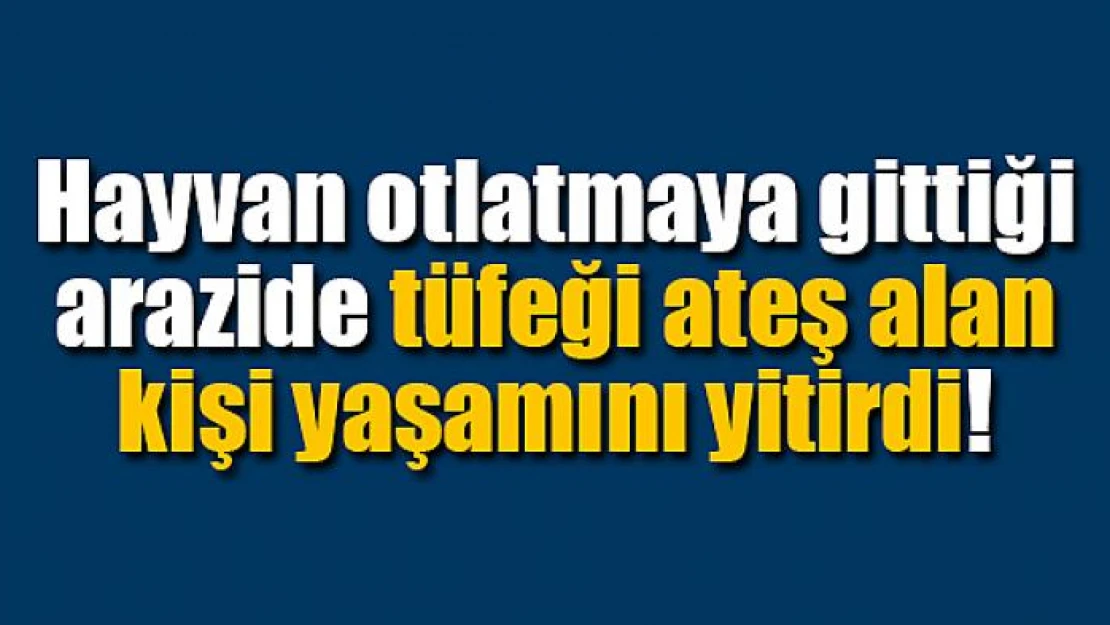 Hayvan otlatmaya gittiği arazide tüfeği ateş alan kişi yaşamını yitirdi