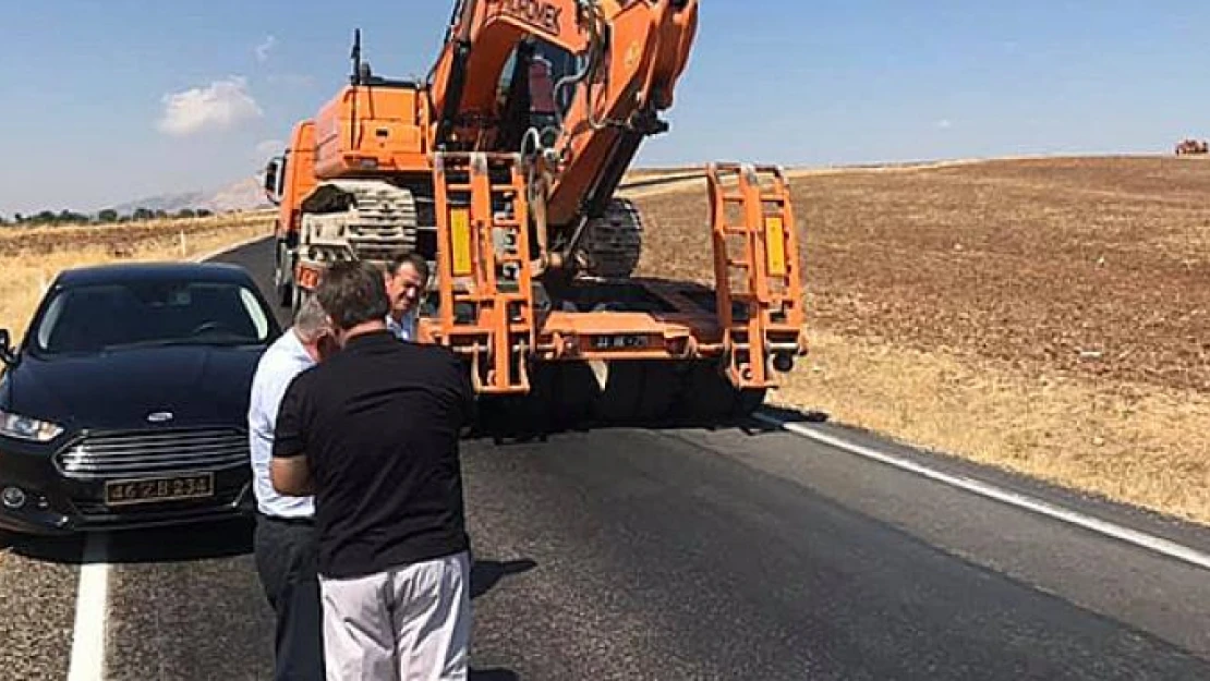 Çağlayancerit Pazarcık yolunda çalışmalar başladı!