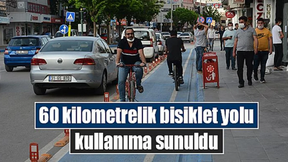 60 kilometrelik bisiklet yolu kullanıma sunuldu