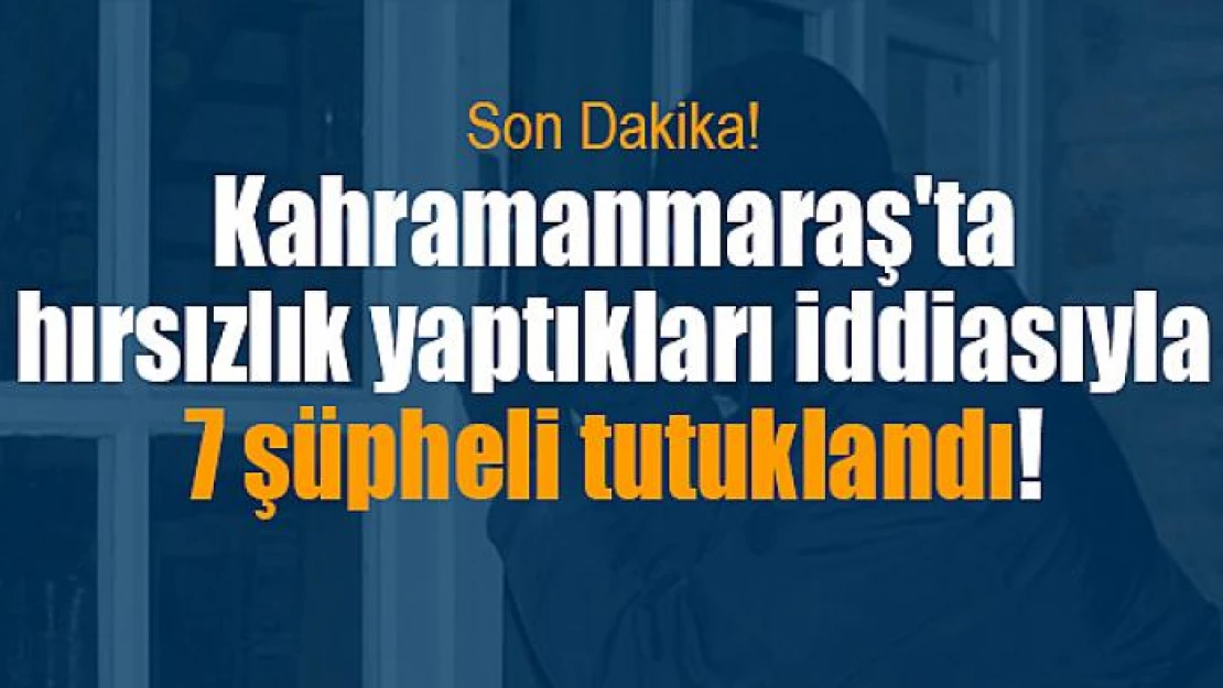 Hırsızlık yaptıkları iddiasıyla 7 şüpheli tutuklandı