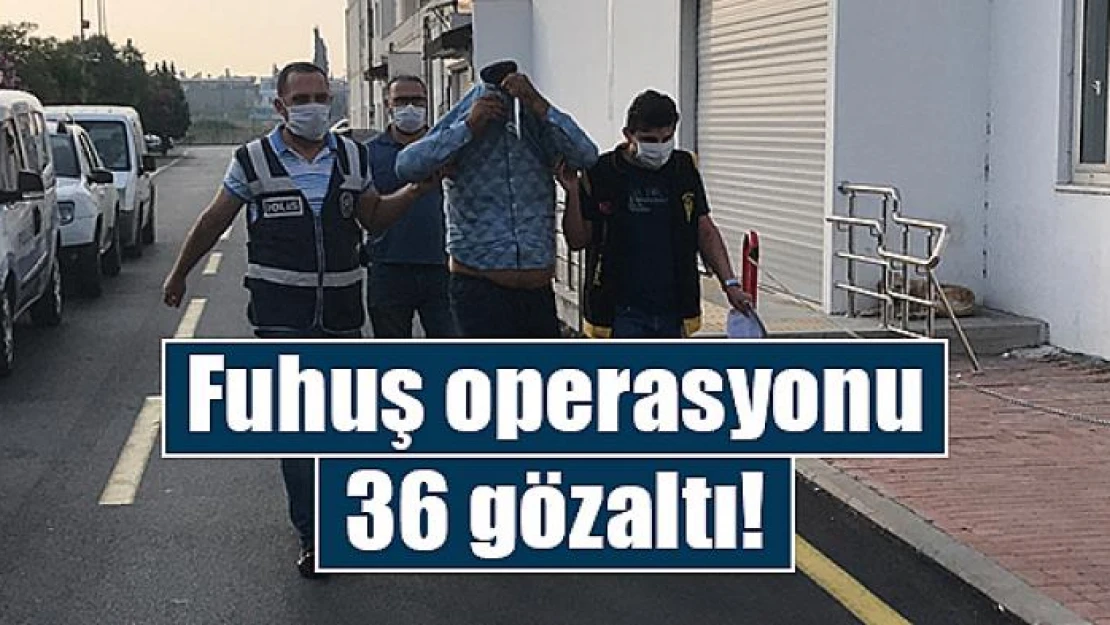 Fuhuş operasyonu: 36 gözaltı