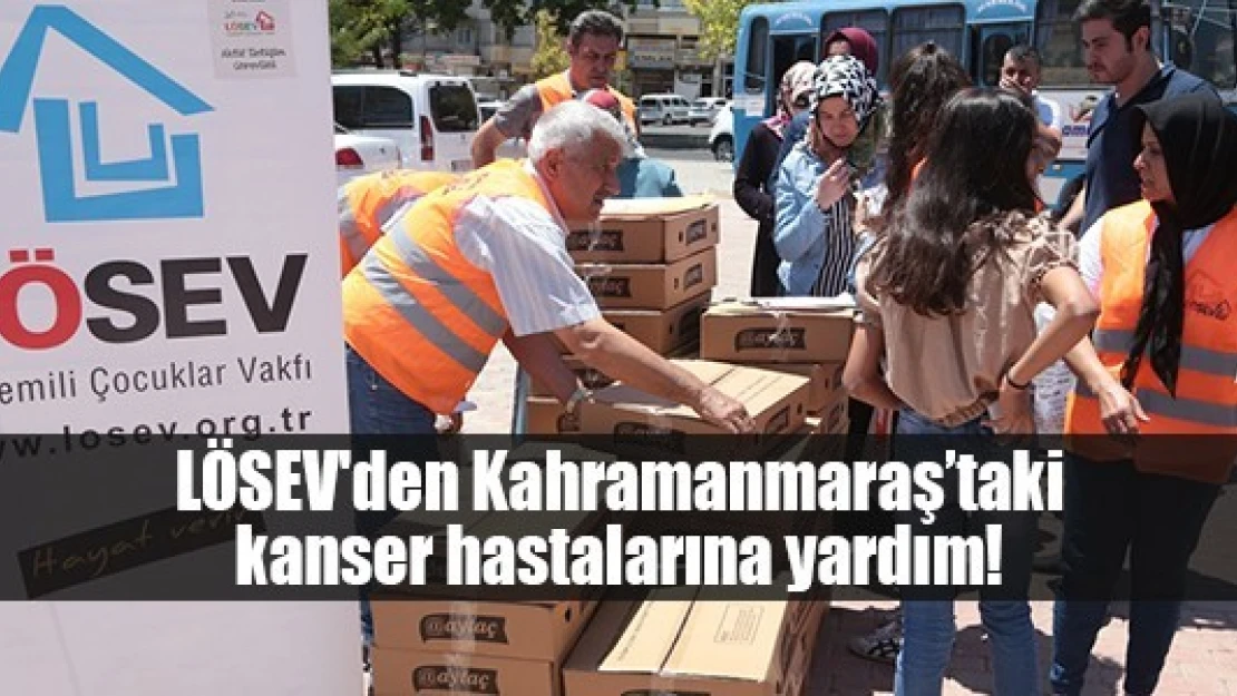 LÖSEV'den Kahramanmaraş'taki kanser hastalarına yardım!