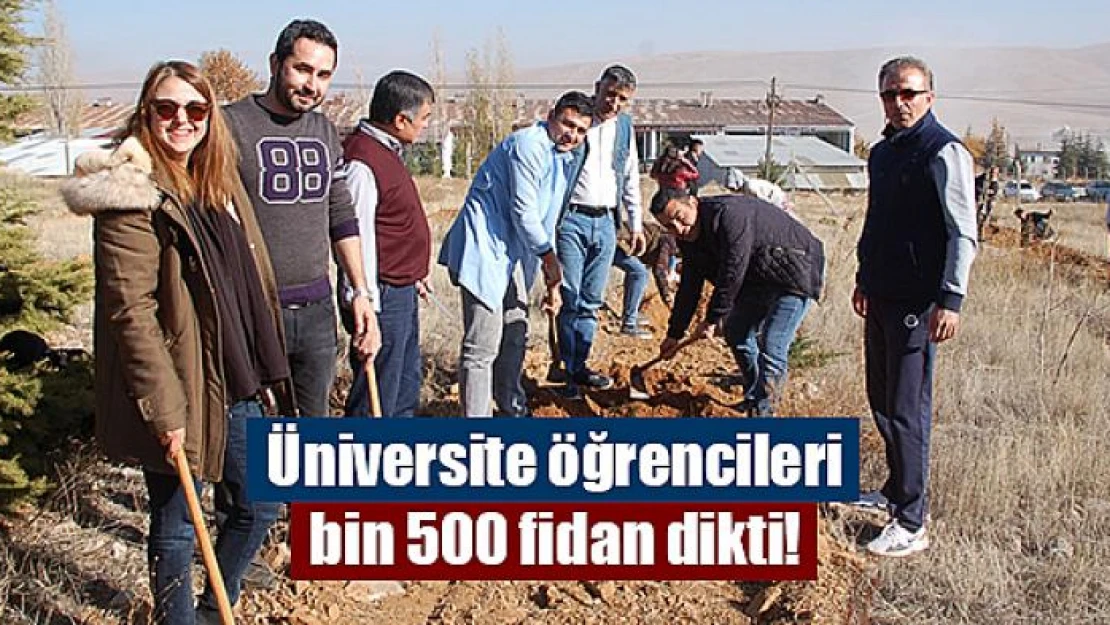 Üniversite öğrencileri bin 500 fidan dikti!