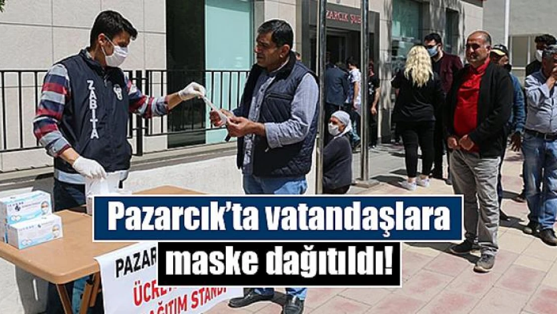 Pazarcık'ta vatandaşlara maske dağıtıldı!