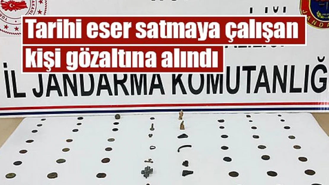 Tarihi eser satmaya çalışan kişi gözaltına alındı