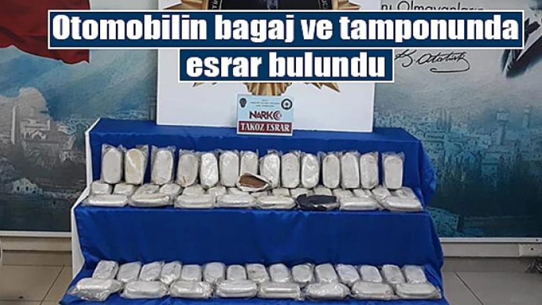 Otomobilin bagaj ve tamponunda esrar bulundu