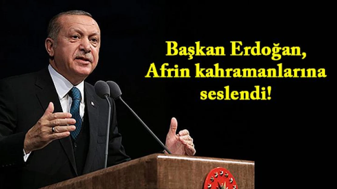 Başkan Erdoğan, Afrin kahramanlarına seslendi!