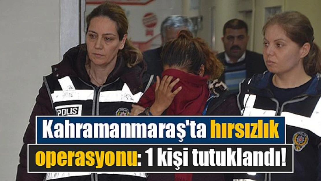 Kahramanmaraş'ta hırsızlık operasyonu: 1 kişi tutuklandı!