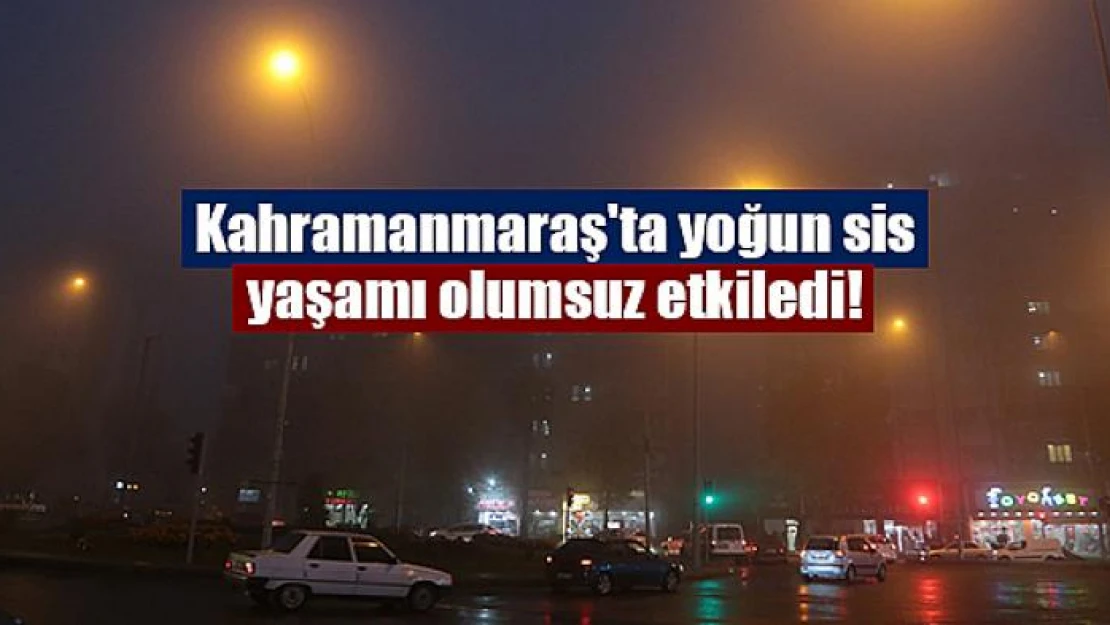 Kahramanmaraş'ta yoğun sis yaşamı olumsuz etkiledi!