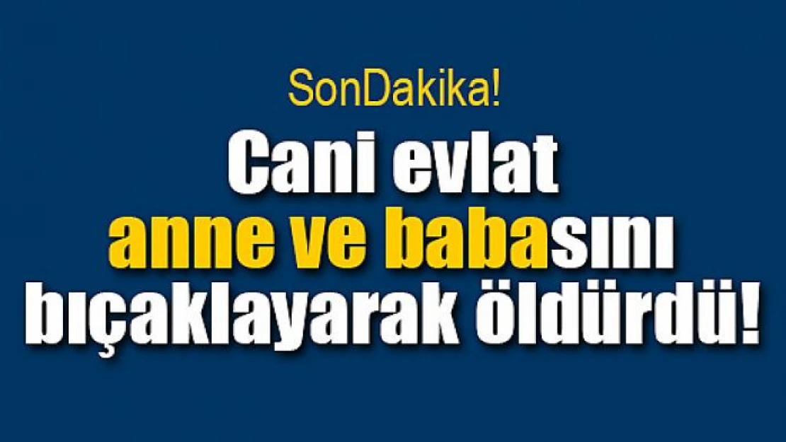 Cani evlat anne ve babasını bıçaklayarak öldürdü