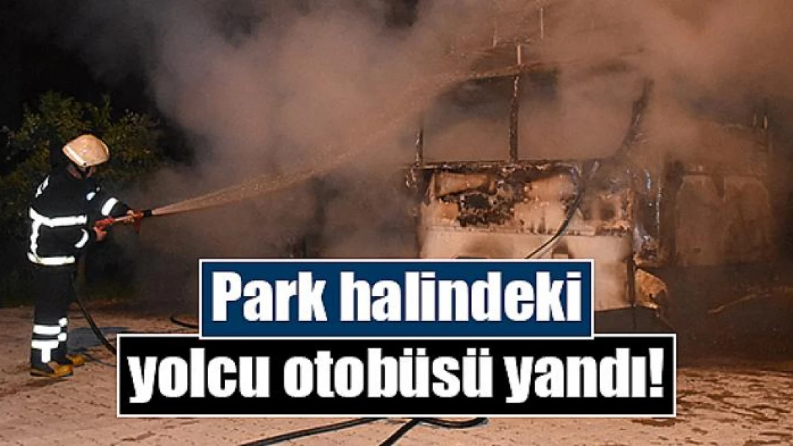 Park halindeki yolcu otobüsü yandı!