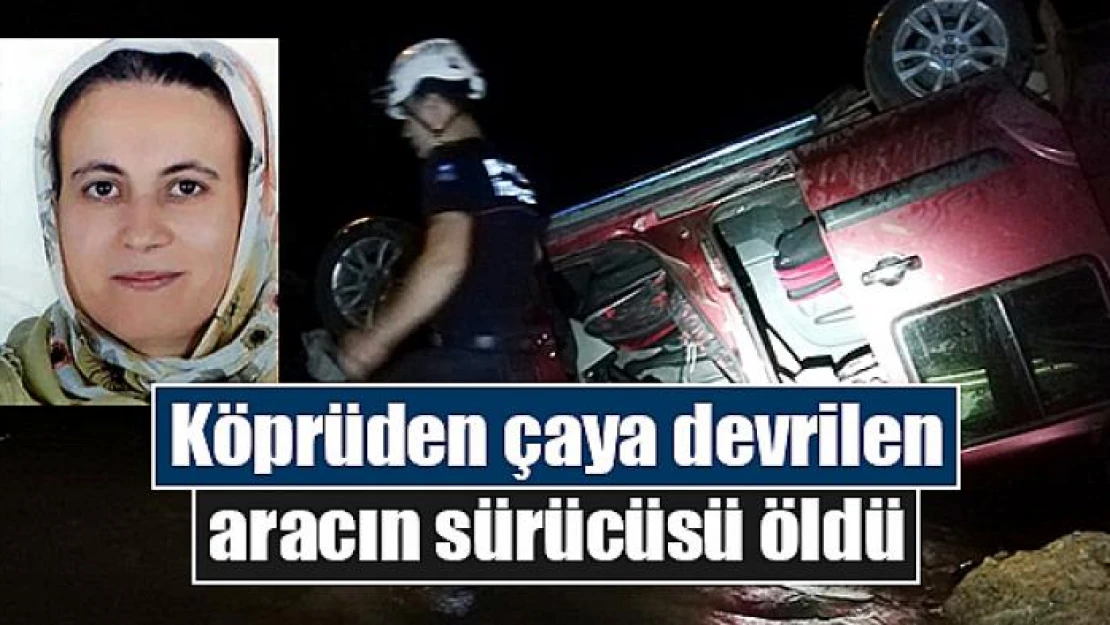 Köprüden çaya devrilen aracın sürücüsü öldü