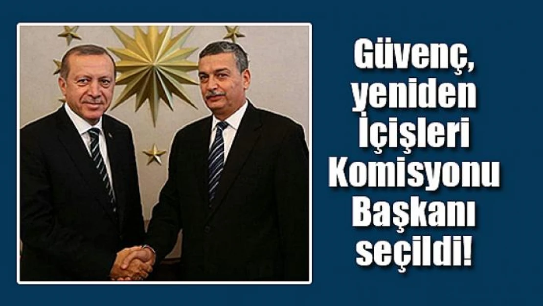 Güvenç, yeniden İçişleri Komisyonu Başkanı seçildi