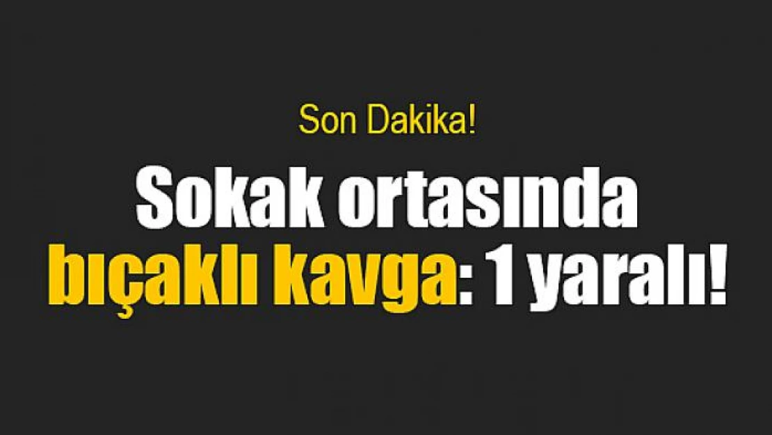 Sokak ortasında bıçaklı kavga: 1 yaralı!