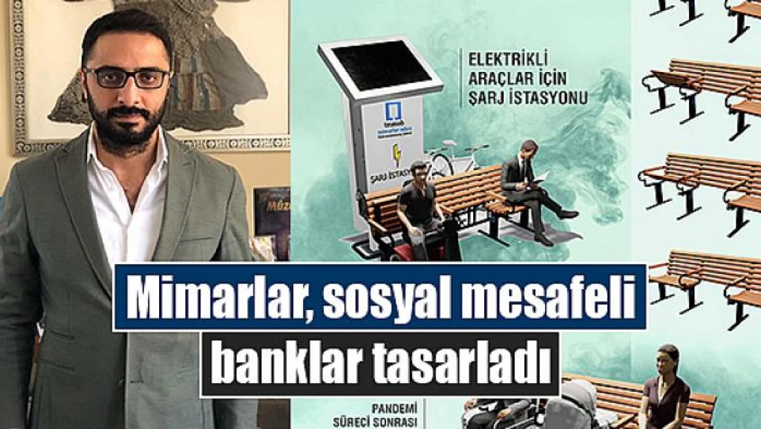 Mimarlar, sosyal mesafeli banklar tasarladı