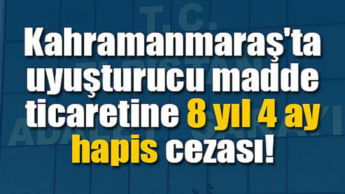 Uyuşturucu madde ticaretine 8 yıl 4 ay hapis cezası