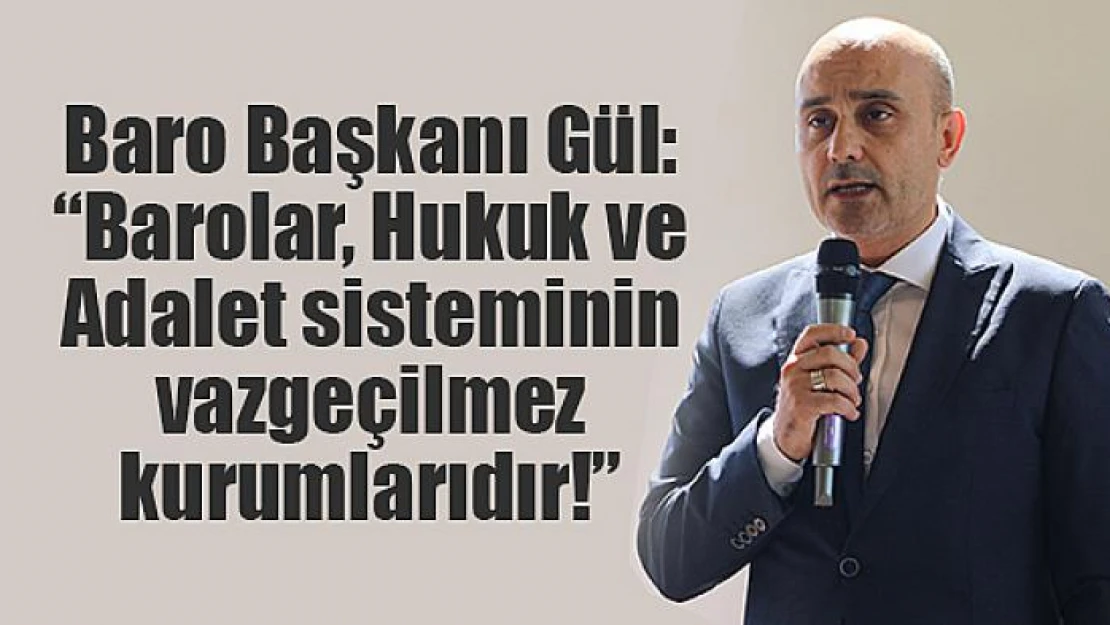 Gül: 'Barolar, Hukuk ve Adalet sisteminin vazgeçilmez kurumlarıdır'