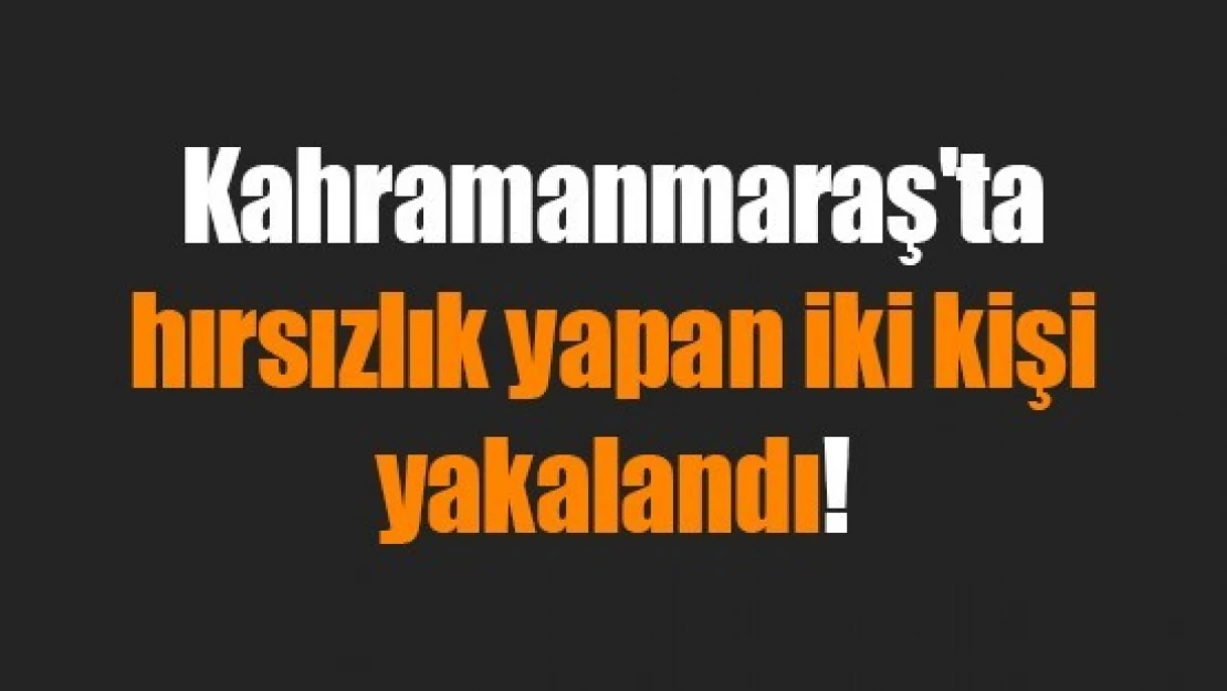 Kahramanmaraş'ta hırsızlık yapan iki kişi yakalandı!