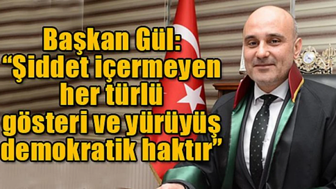 Başkan Gül: 'Şiddet içermeyen her türlü gösteri ve yürüyüş demokratik haktır'