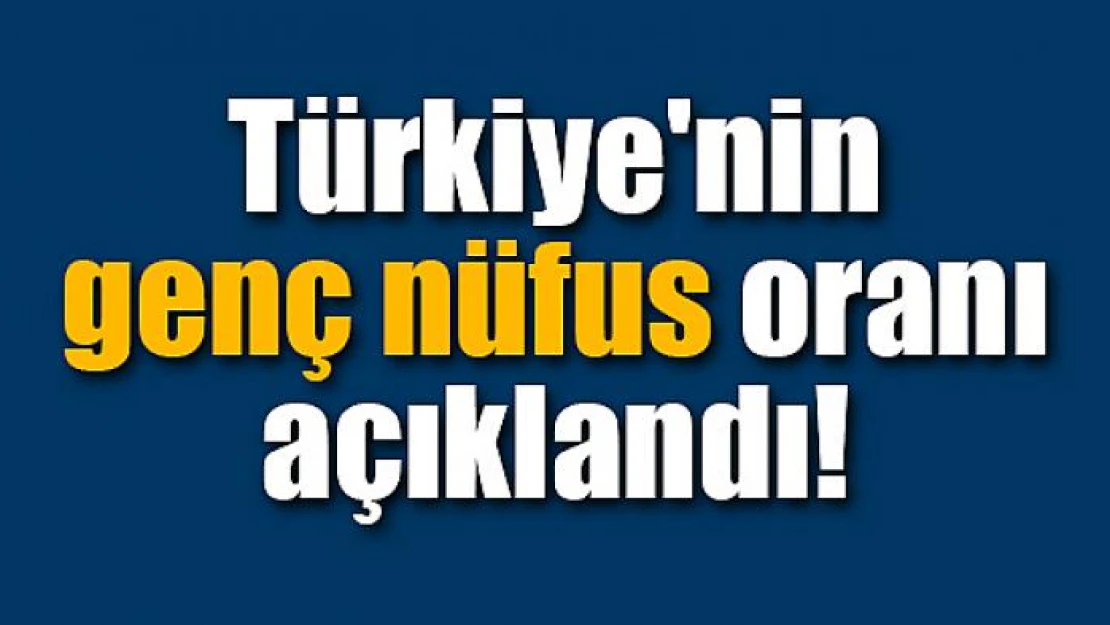 Türkiye'nin genç nüfus oranı açıklandı