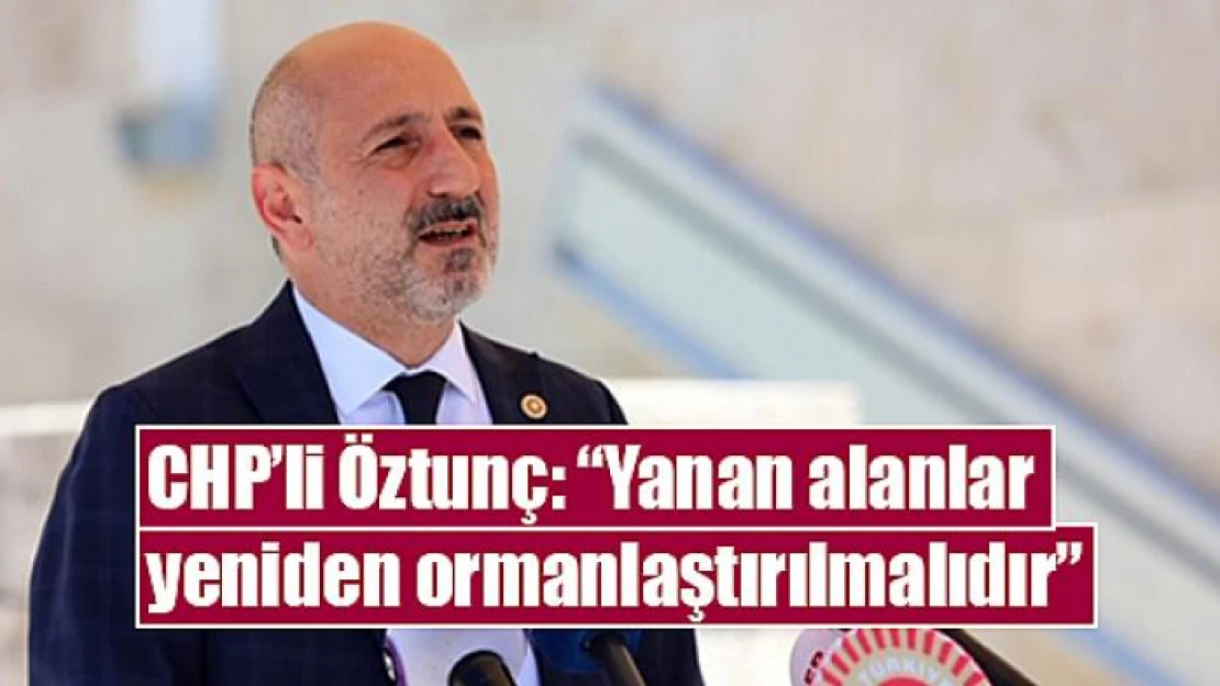 CHP'li Öztunç: 'Yanan alanlar yeniden ormanlaştırılmalıdır'