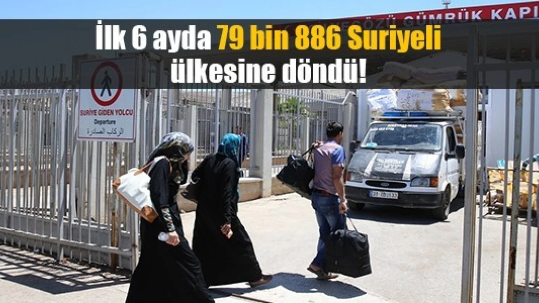 İlk 6 ayda 79 bin 886 Suriyeli ülkesine döndü!